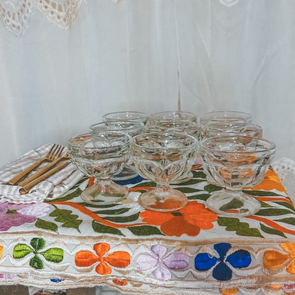 Vintage Glass Sherbet/Dessert Cups